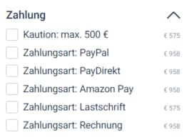 Zahlungsmöglichkeiten