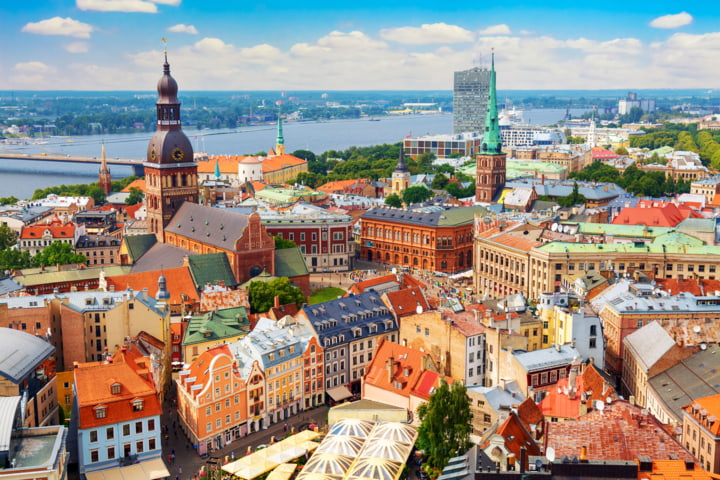Blick auf die Altstadt von Riga, Lettland