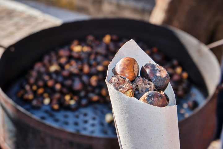 Röstkastanien in Elos