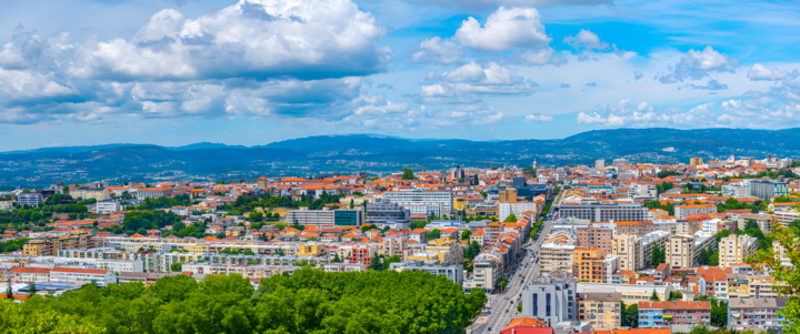 Aussicht auf die Skyline von Braga
