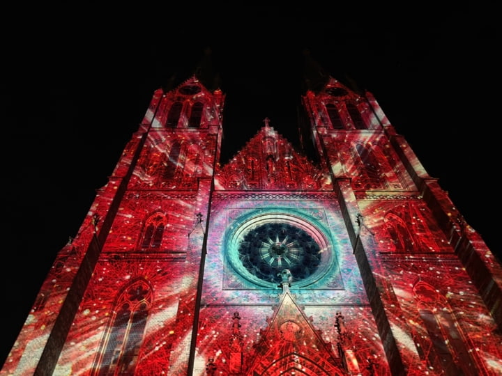 Lichtinstallation beim Signal Festival in Prag