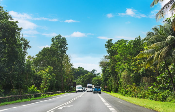 Strasse auf Guadeloupe
