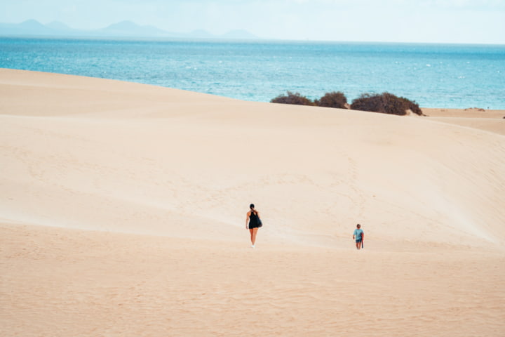 Blick auf die Dünen von Corralejo