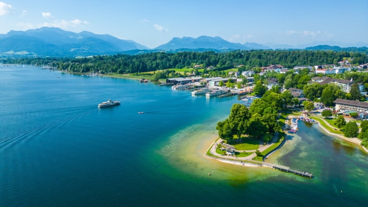 Luftaufnahme von Prien am Chiemsee