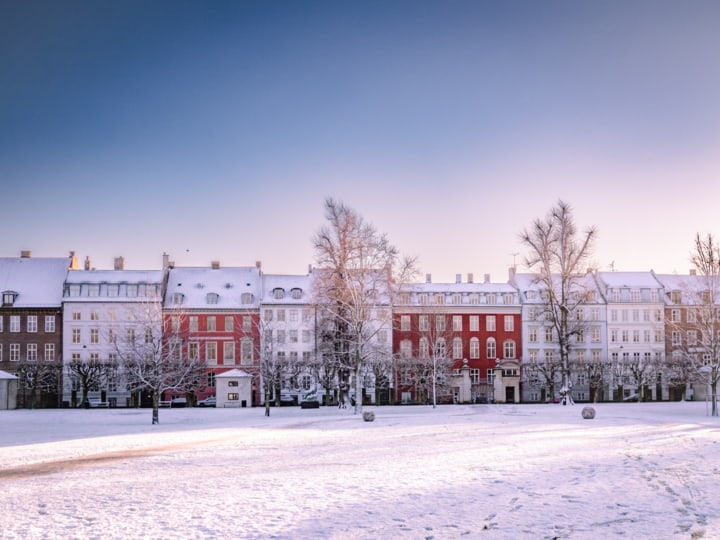 Winterlandschaft in Kopenhagen