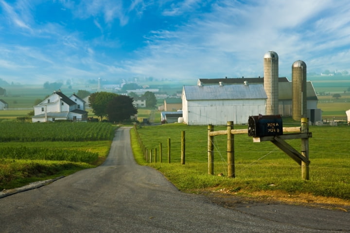 Landschaft im Amish Country