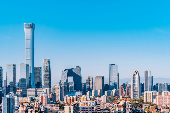 Skyline von Peking in China