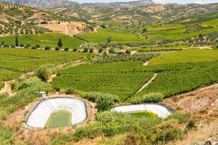 Luftaufnahme der Archanes Landschaft