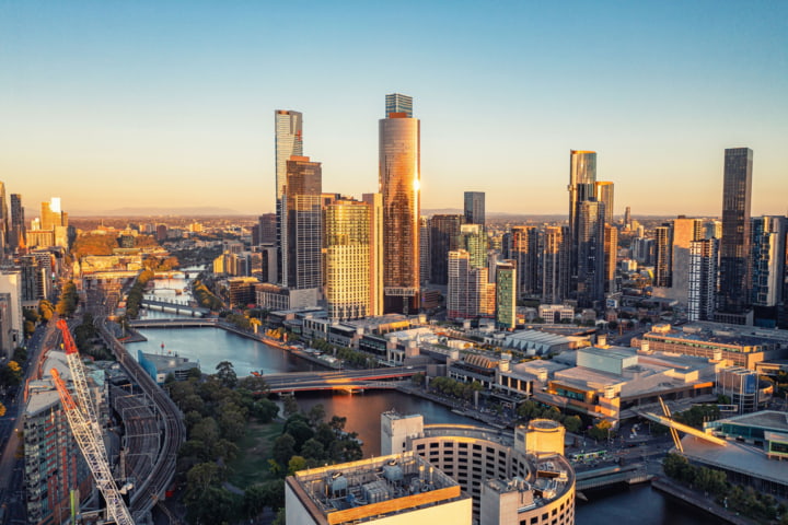 Panorama der Innenstadt von Melbourne