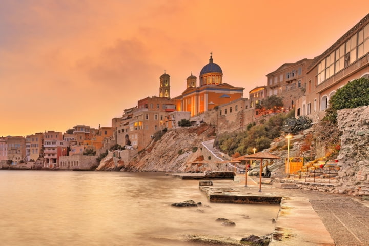 Sonnenuntergang auf Syros