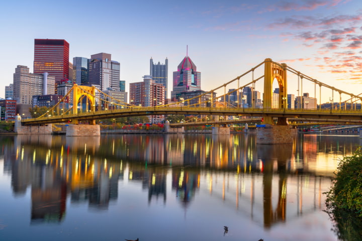Skyline der Innenstadt von Pittsburgh